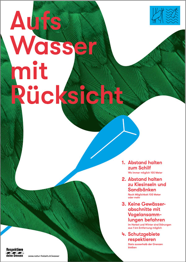 Plakat «Aufs Wasser mit Rücksicht»